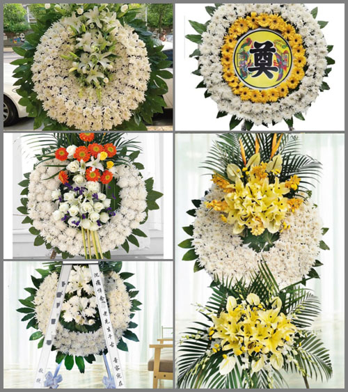 山东青岛即墨市灵山镇前山后村花圈速递